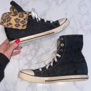 Coach High Top- leopard print sneakers